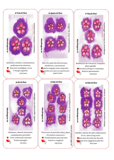 cartes 25 à 30 du Tarot Mandragora
