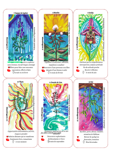 cartes 7 à 12 dur Tarot Mandragora