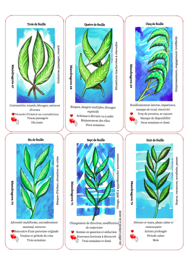 cartes 66 à 72 du tarot Mandragora