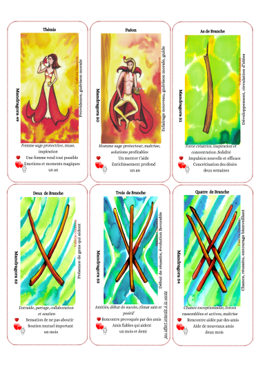 cartes 49 à 54 duTarot Mandragora